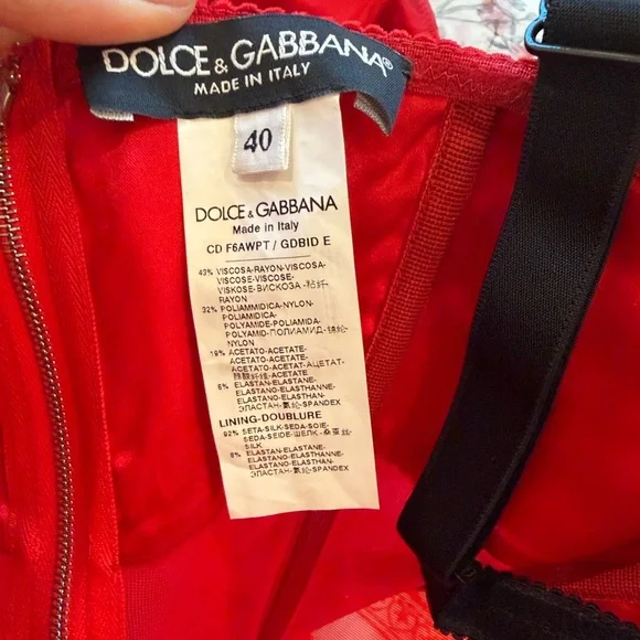Dolce & Gabbana Scarlet Strapless Mini Dress - Picture 2 of 3